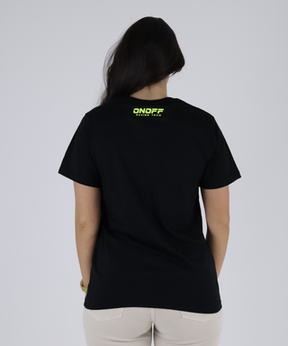 T-shirt Bold- T-shirt Preta com Estampado Cor Flúor
