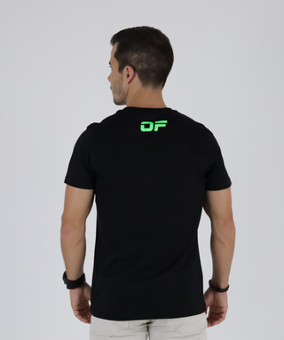 Black T-shirt With Fluorine Print