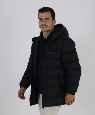 Premium Black Quilted Jacket With Embossed Embroidery