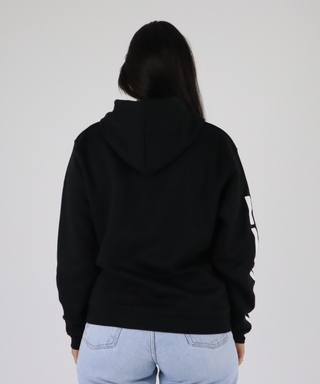 Sweat Preta Com Capuz, Com Estampado Em Cores Néon